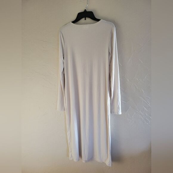 Abound "rainy day" long sleeve ribbed slit midi dress New with Tags size L - Picture 5 of 7